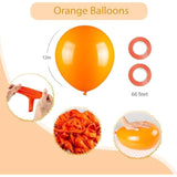100Pcs 12-Inch Orange Latex Balloons Helium Quality Party Decorations