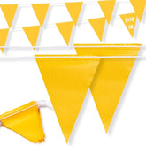105ft Pennant Banner 45 Fluorescent Yellow Safety Flags 7x10 Inch Warning Banner