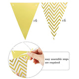 Pre-Strung Congratulations Banner Glitter Congratulation Banner 10 Ft Congrats Garland For Graduation, Wedding, Retirement, Baby Shower, Birthday, Celebration Party Decorations(Gold)