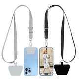 2-Pack Crossbody Nylon Phone Lanyard Universal for All Smartphones Black Grey