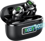 Wireless Earbuds, Bluetooth 5.4 Headphones in Ear with Mic HiFi Stereo Noise Reduction, Wireless Earphones IP7 Waterproof Touch Control LED Display
