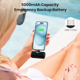5000mAh Mini USB-C PD Fast Charging Power Bank with LCD for iPhone iPad Android