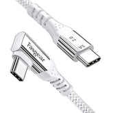 Usb C To Usb C Cable Right Angle 90 Degree 3Ft 100W 5A Pd Fast Charge Type-C 2