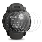 (4 Pack) Screen Protector For Garmin Vivoactive 3 (Not Music) / Instinct 2X Solar Tempered Glass, Hd Clear, Anti Scratch, Bubble Free, 9H Hardness, Case Friendly.