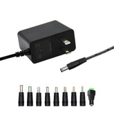 5V 2A 1A 0.8A 0.5A Power Supply Adapter, 10W Universal Ac/Dc Adapter 100-240V Ac To Dc 5V Power Cord Converter With 9 Interchangeable Jacks Plug For Usb Hub Tv Box Router Camera,Etc (1 Pack)