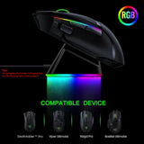 Mouse Charging Dock Compatible With Razer Gaming Mouse Viper Ultimate Naga Pro Deathadder V2 Pro And Basilisk Ultimate Magnetic Charging Rgb Lights Status Indicator Gecko Feet (Rgb)