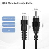 Rca Extension Cable, 2 Pack 15Ft Audio Video Rca Male To Female Cord For Speak