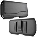 Holster For Samsung Galaxy S25, S24, S23, S22, S21, S20, S10, S9, S8 (Not Plus) Holster Case - Belt Case With Clip, Leather Pouch (Fits Phone W/Otterbox Symmetry/Aneu)