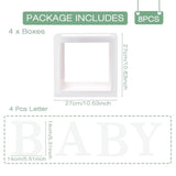 Sage Green Baby Shower Decorations - 4Pcs Baby Boxes With Letters For Boy Girl, Sage Green And White Balloon Arch Kit Decor, Woodland Birthday Party Decorations 117Pcs