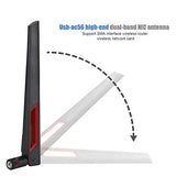3Pcs High Gain Router Antenna, Sma 8Dbi Interface Band Antenna, Rg178 Pure Copper Cable, Lan Antenna And Router Adapter For Ac68U/Ac88U/Ac66U