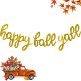 Happy Fall Yall Gold Letter Balloons 18 Inch Thanksgiving Party Decorations Garland