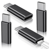 4 Pack Lightning To Usb C Adapter For Iphone 15/16 Pro/16 Pro Max/Plus,Samsung S25/S24,Usb C Charger Connector Cable,For Iphone 16/15 Charger,16/15 Accessories - Black(Not For Audio/Otg)