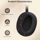 For Sony Wh-1000Xm6 Case Cover, 3 Sets Silicone Sweat Cover, Eeadphones Protective Case For Sony Wh-1000Xm6 Earpad/Ear/Headband Covers Protector, Washable Sweatproof(Black)