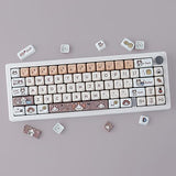 Pbt Keycaps 131 Keys Moa Keycaps Dye-Sublimation Creamy Cute Custom Keycap Set For Cherry Gateron Mx Swithes Mechanical Gaming Keyboards