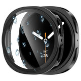 Waterproof Case for Galaxy Watch 8 Screen Protector 44mm with Tempered Glass, 1-Pack Hard PC Cover Bumper for Galaxy Watch8 No Fog,