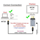 Cablecc USB-C Type C Female Source to HDMI Sink HDTV & PD Power Adapter 4K 60h