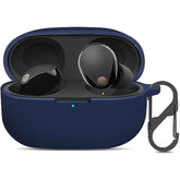 Compatible With Sony Wf-1000Xm5 Case Cover, Silicone Protective Skin Case For Sony Xm5 Wireless Earbuds, Front Led Visible (Midnight Blue)