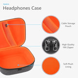 Geekria Shield Headphones Case Compatible with Sennheiser HD400PRO/HD 560S/HD598/HD 599SE/HD280PRO/HD 600, Replacement Hard Shell Travel Carrying Bag with Cable Storage (Dark Grey)