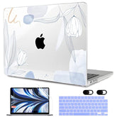 Case For Macbook Air M4/M3/M2 13.6 Inch 2025 2024 2022, Fit Model A3240 A3113 A2681, Compatible With Macbook Air 13 Inch, Laptop Hard Shell Case With Keyboard Cover, Floral 33