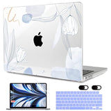 Case For Macbook Air M4/M3/M2 13.6 Inch 2025 2024 2022, Fit Model A3240 A3113 A2681, Compatible With Macbook Air 13 Inch, Laptop Hard Shell Case With Keyboard Cover, Floral 33