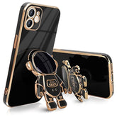 Compatible With Iphone 11 Case Cute 3D Astronaut Stand Design Camera Protection Shockproof Soft Back Cover For Apple Iphone 11 Phone Case Black