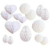 Party Decorations Hanging Paper 15Pcs Honeycomb Balls For Nursery, Baby Shower, Birthday, Wedding?Christmas? Graduation (15 Pieces White Set)