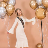 50Th Birthday Decoration Sash I'M 50 Bitches! For Women Black Glitter With Rose Gold Roil Letters For He Or Her, 50 & Fabulous Birthday Sash, 50Th Birthday Sash Birthday Party Favors Decorations Gifts