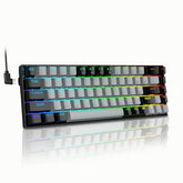 Xuangui Full Rgb Backlit Mechanical Keyboard Wired Metal Computer Key Board, 65% Cute Pc Gaming Keyboards Hot Swappable Rainbow Colorful Light Up Leyboard For Typist And Gamer, Work With Mac Ps5 Xbox