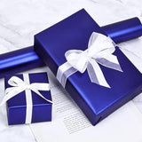 Matte Metallic Blue Gift Wrap β 17.5"x32.8' for Birthday, Wedding, Baby Shower