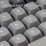 Q2 Wired Custom Mechanical Keyboard Knob Version, 65% Layout Qmk/Via Programmable Macro With Hot-Swappable Gateron G Pro Red Switch Double Gasket Compatible With Mac Windows Linux (Grey)