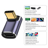40Gbps Usb4 Type C Male To Female 90 Degree Up Down Angled 100W Power Data 8K