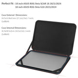 Smatree Hard EVA Protective Sleeve Case Compatible for 18 inch ASUS ROG Strix Scar 18 2025 G835/2024/2023, for 18 inch ASUS ROG Strix G18 2025/2024/2023 Gaming Laptop Carrying Bag (C1701)
