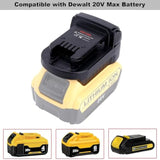 Adapter Compatible With Dewalt 20V Max Battery To Replacement For Milwaukee M18 18V Battery, Adapter Compatible With Milwaukee 18V Cordless Power Tools (Adapter Only)