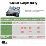 2.5 To 3.5 Hard Drive Adapter Ssd, Hard Drive Tray Caddy 3.5" F238F 0F238F Kg1Ch With 2.5" Hdd Adapter Compatible For Dell Poweredge T340 T440 T640 T430 T630 R730 R930 T420 T620 R720 R320 R420