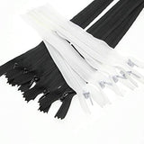 6" Invisible Nylon Zipper For Diy Tailor Sewing Craft 10 Pcs/Pack (Bla