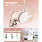 For 16 Pro Max Case, Compatible With Magsafe, With 2X Screen Protectors + 2X Camera Lens Protectors, Clear Glitter Sparkly Shockproof Hard Phone Case For Women 6.9", Magnetic Shiny Clear