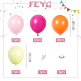 Balloons Pink Orange Yellow, 50Pcs Pink Yellow Orange Balloon Arch Kit, Latex Party Balloons For Birthday Decoration Wedding Baby Shower Engagement Diy Hula Hoop Balloons Decoration Party Supplies