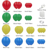134pcs Red, Yellow, Green & Blue Balloon Garland Kit for Superhero and Birthday Parties