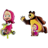 Set of 2 Masha y El Oso Balloons for Party Supplies & Birthday Decorations
