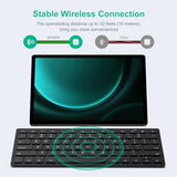 Bluetooth Keyboard For Samsung Galaxy Tab A11+/A9 Plus/S11/S10 Fe/S10+/S6 Lite And Other Android Tablet, Wireless Keyboard For Samsung Models/Windows/Pc/Phone, Lightweight, Ultra-Slim
