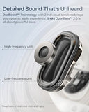 New Openfit 2+ Open-Ear Headphones, Dolby Audio Enabled, Comfortable Earbuds With Soft Ear Hooks, 48H Playtime, Ip55 Water-Resistant, Usb-C Fast Charging, Wireless Charging, Carrying Bag, Black