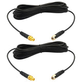 Wifi Antenna Extension Cable 2-Pack Rp-Sma Male To Rp-Sma Female Bulkhead Mount Rg174 Cable 5M 16.5 Feet For Wifi Router Security Ip Camera Wireless Network Card Adapter