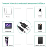 3.3Ft Usb To Dc 5.5X2.1Mm Barrel Shaped Socket Center Pin Positive Power Cord Charger Cable, Suitable For Laptop Ac Power Charger Adapter