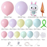 Easter Balloon Arch Garland Kit 167Pcs Pastel Macaron Pink Purple Mist Green Blue Latex Balloons With Rabbit Carrot Foil Balloon For Hello Spring Easter Birthday Daisy Flower Party Decoration