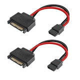Sata 15-Pin Male To Sata 6-Pin Female Slimline Power Adapter Cable Sata 15 Pin