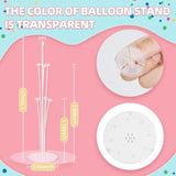 4 Set Balloon Stand Kit - Table Balloon Stands With Base, Easy Assembly Balloon Sticks, Reusable Balloon Holders For Baby Showers, Weddings, Birthdays, Party Decorations.