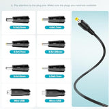 10W 5V 2A Ac/Dc Adapter Replacement 5Volt 2Amp Power Adapter Cord Charger Multi Tips For Tablet Webcam Router Toys Recorder Tv Box Usb Hub Bluetooth Speaker And More Dc 5V Devices