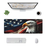 Eagle Usa Flag Large Gaming Mouse Pad Xxl Waterproof Desk Mat With Non-Slip Rubber Base Keyboard Mousepad For Office Decor Computer Home 31.5X11.8 Inch