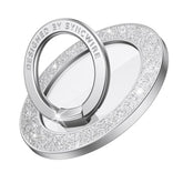 Magnetic Bling Phone Ring Holder for MagSafe - 360° Rotation, Glitter Silver