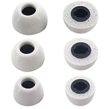Memory Foam Ear Tips Compatible With Beats Studio Buds Foam Tips Eartips,Upgrate Design,S/M/L 3 Pairs White (Studio Buds Fw)